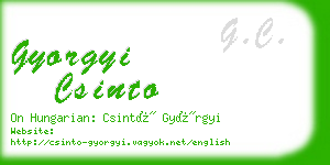 gyorgyi csinto business card